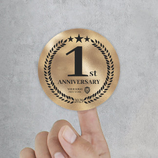 Adesivo Comemorativo do logotipo comercial do aniversário