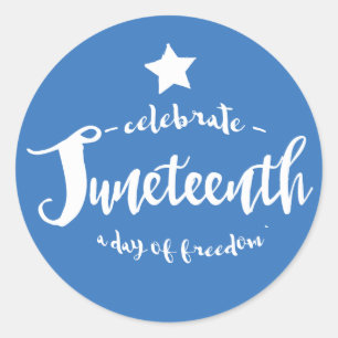 Adesivo Comemore o azul de Juneteenth