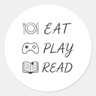Adesivo comer brincar ler svg