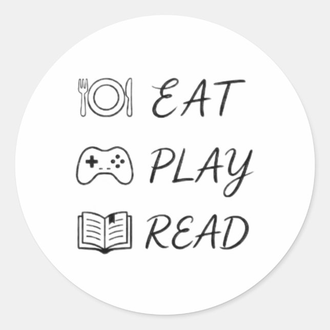 Adesivo comer brincar ler svg (Frente)