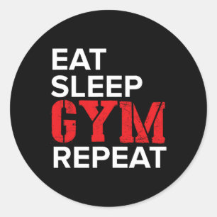 Adesivo Comer Dormir Academia Repetir