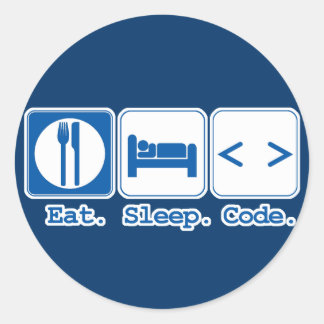 Adesivo comer dormir codificar (html)