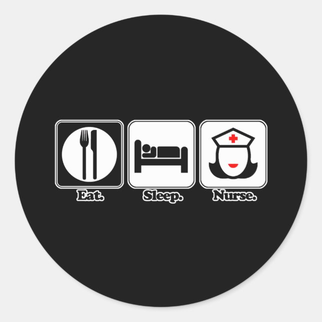 Adesivo comer dormir cuidar (Frente)