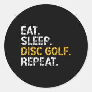 Adesivo Comer Dormir Disc Golf Repetir Jogador de Disc Gol