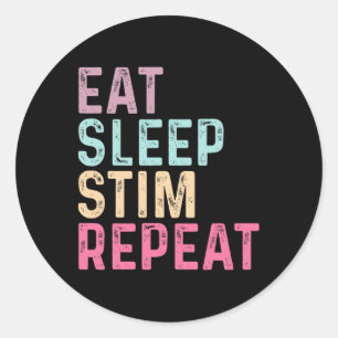 Adesivo Comer Dormir Estim Repetir Conscientização do Auti