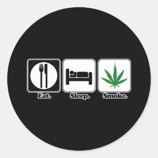 Adesivo comer dormir fumar maconha