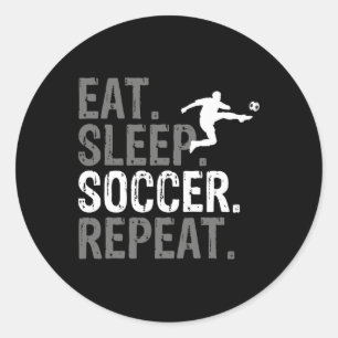 Adesivo Comer Dormir Futebol Repetir - Gráfico de Futebol