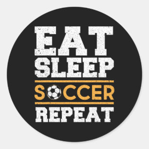 Adesivo Comer Dormir Futebol Repetir - Presente Legal para
