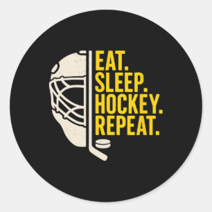 Adesivo Comer Dormir Hockey Repetir Para Jogadores de Hock