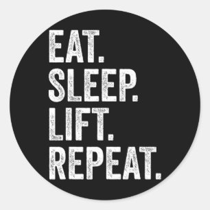 Adesivo Comer Dormir Levantar Repetir Fitness Musculação 