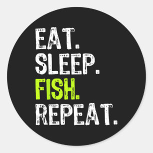 Adesivo Comer Dormir Peixe Repetir Pesca Pescador Engraçad