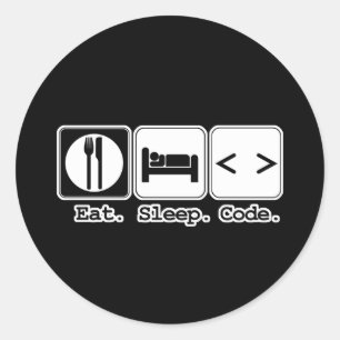 Adesivo comer dormir programar