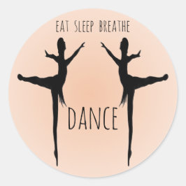 Adesivo comer, dormir, respirar, dançar