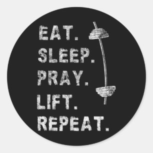 Adesivo Comer Dormir Rezar Levantar Repetir Camiseta de Ac