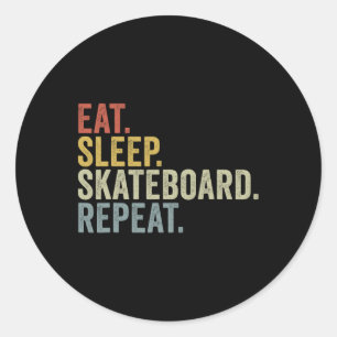 Adesivo Comer Dormir Skateboard Repetir Divertido Skate