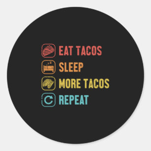 Adesivo Comer dormir tacos repetir casca dura al pastor