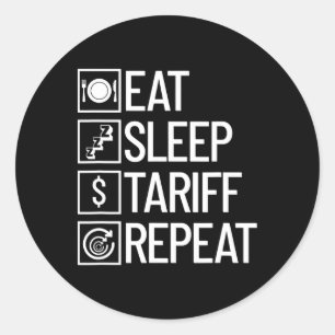 Adesivo Comer Dormir Tarifa Repetir Divertido Trump Tarifa