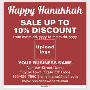 Adesivo Comercialização de Hanukkah no Red Vinyl Sticker