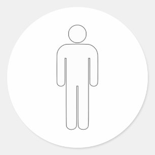 Adesivo Cómico clássico da silhueta universal do sinal d