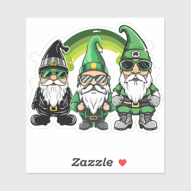 Adesivo Cômico Jardim Errado Humor Gnomo Vida St Patricks  (Folha)