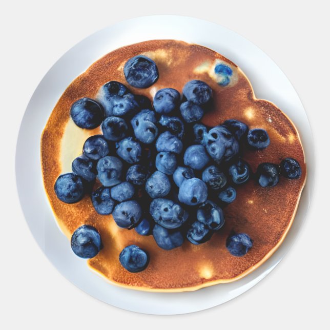 Adesivo Comida Blueberry Pancakes (Frente)