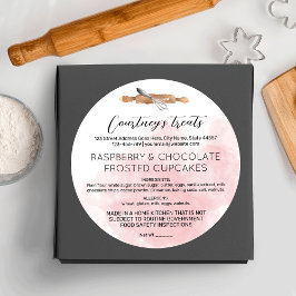 Adesivo Comida da Lei de Algodão da Caligrafia Rosa-Rosa