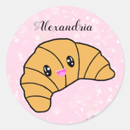 Adesivo Comida de padaria croissant rosa-branca de Paris
