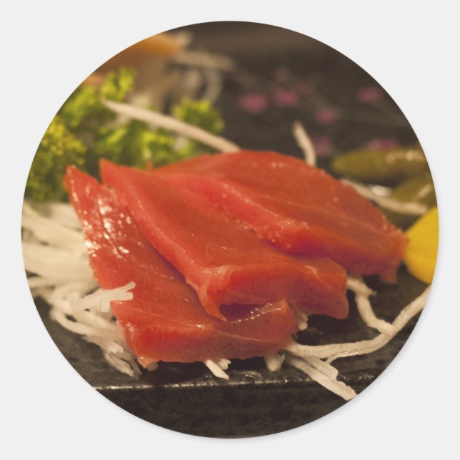 Adesivo Comida de Peixes do Horário do Atum Sushi (Frente)