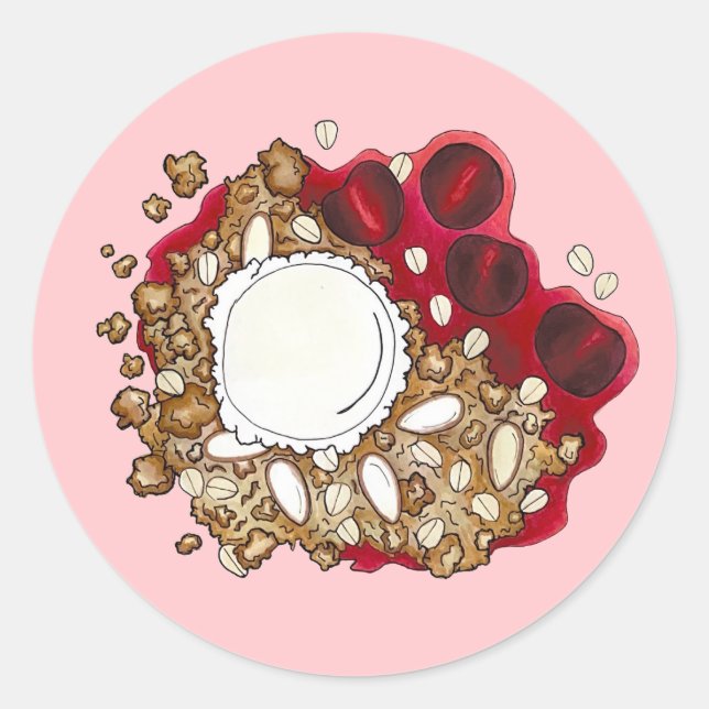 Adesivo Comida de Sorvete de Tcherry Crumble Cobbler Desse (Frente)