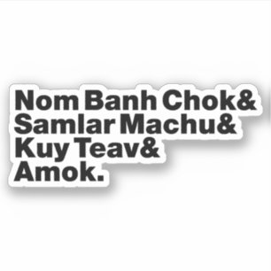Adesivo Comida do Cambodian/rua do Khmer