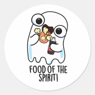 Adesivo Comida Do Espírito Engraçado Ghost Pun