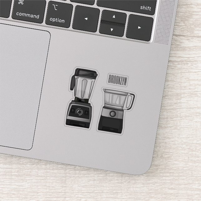 Adesivo Comida e ilustração do desenho do blender (Detalhe)