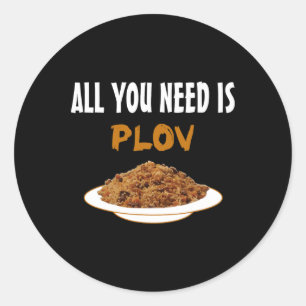 Adesivo Comida Funny Bukharian Uzbek - Churrasco Plov Love