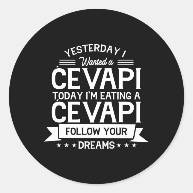 Adesivo Comida Iugoslávia Cevapi Cevapcici Hrvatska (Frente)