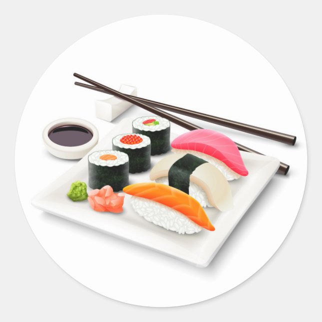 Adesivo Comida japonesa de sushi (Frente)