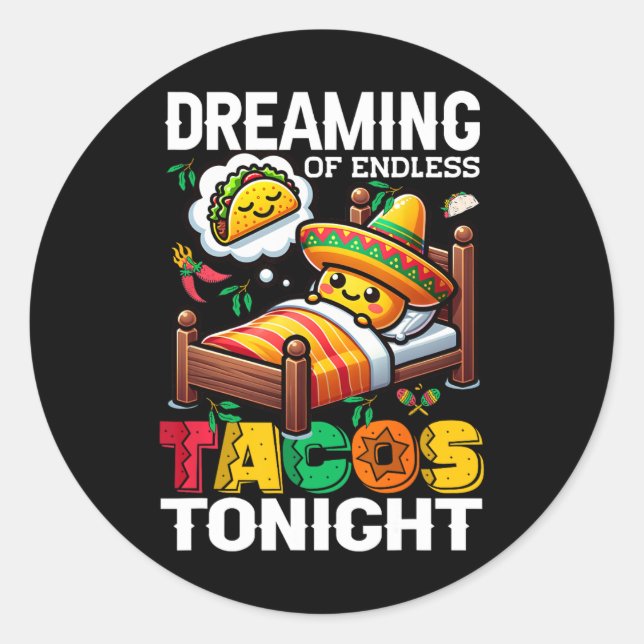 Adesivo Comida mexicana Cinco De Mayo Engraçado (Frente)