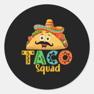 Adesivo Comida mexicana Cinco de Mayo Taco Squad