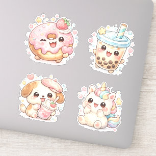 Adesivo Comida Pastel Kawaii & Anime de Unicórnio 