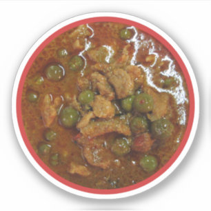 Adesivo Comida tailandesa da rua de Tailândia do caril de