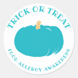 Adesivo Comida Teal Pumpkin Alergia Halloween
