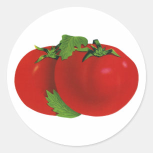 Adesivo Comidas, Tomate De Herança De Estopa Orgânica, V