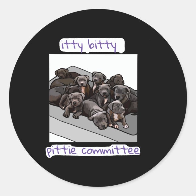 Adesivo Comitê Itty Bitty Pittie (Frente)