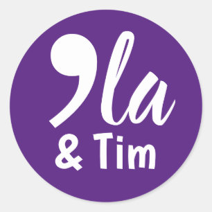 Adesivo Comma Kamala e Tim 2024