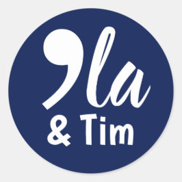 Adesivo Comma Kamala e Tim 2024