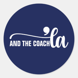 Adesivo Comma la & Coach Kamala Harris Coach Blue
