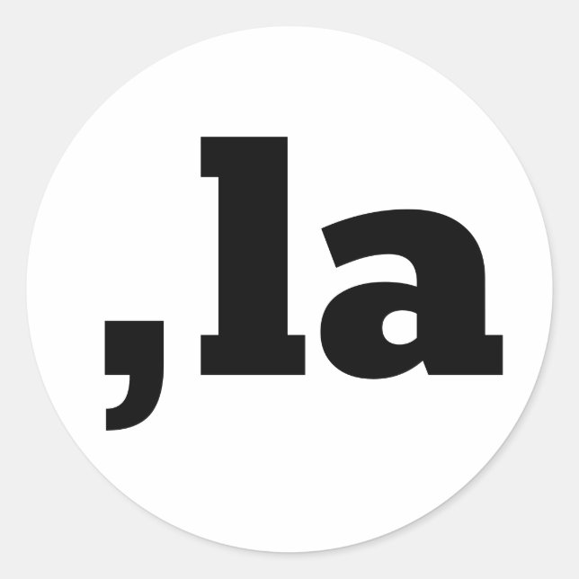 Adesivo Comma La Kamala Harris - design de texto personali (Frente)