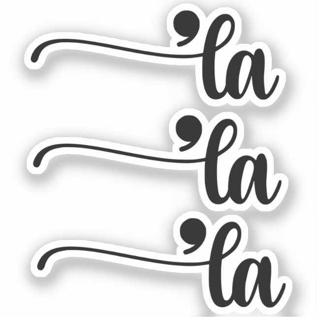 Adesivo Comma La Kamala Harris Pontuação La Election (Frente)