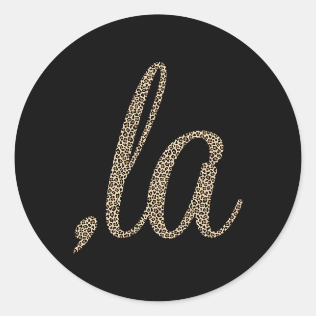 Adesivo Comma La Leopard Imprime Engraçado (Frente)