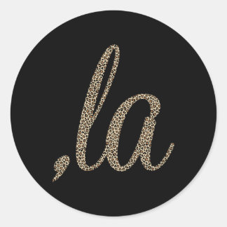 Adesivo Comma La Leopard Imprime Engraçado