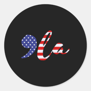 Adesivo Comma La Usa Flag Kamala Harris Para Presidente 20